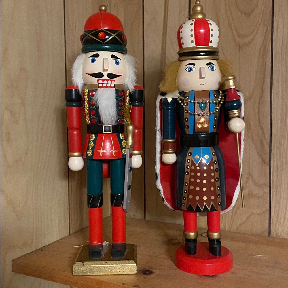 2 - 15” Handpainted Wooden Nutcrackers - Picture 1 of 2